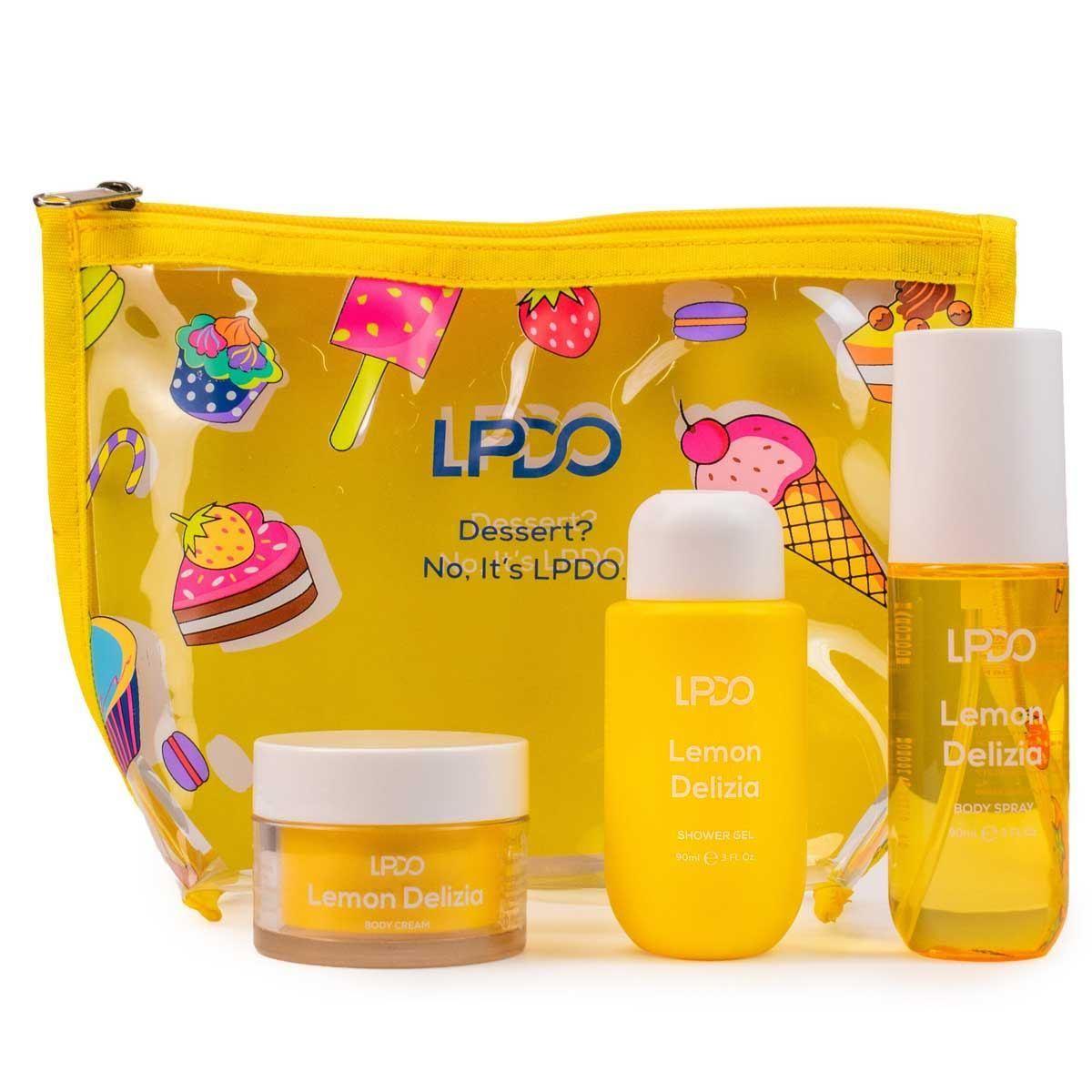 Lpdo summer kit body spray 90 ml + body wash 90 ml + body cream 50 ml lemon delizia