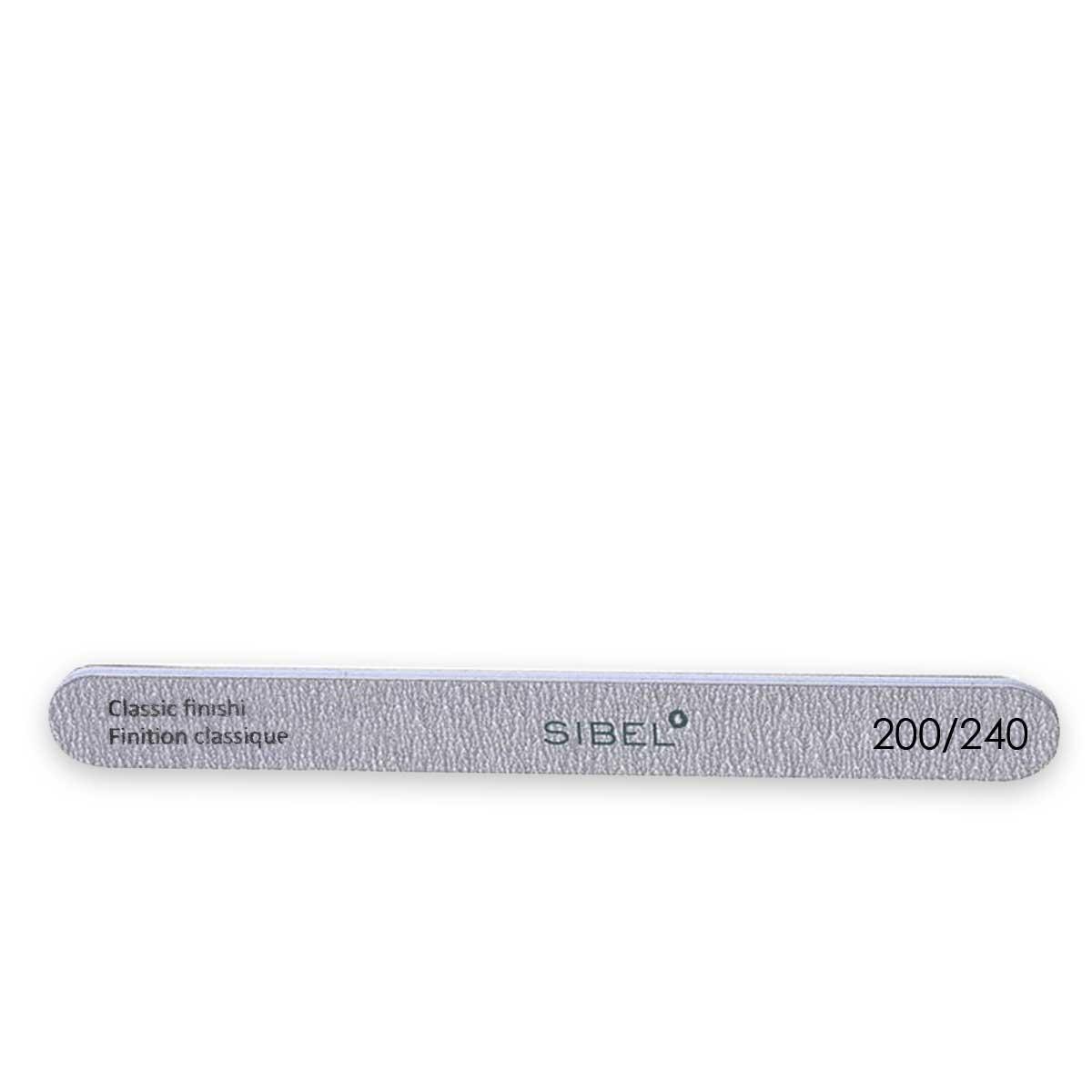 Sibel emery nail file 2-way fin. 200/240 grit 10 zebra 10 pcs