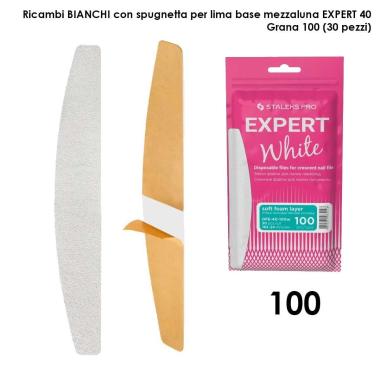 staleks ricambi per lima mezzaluna, base morbida EXPERT 40, grana 100 (30 pz.)
