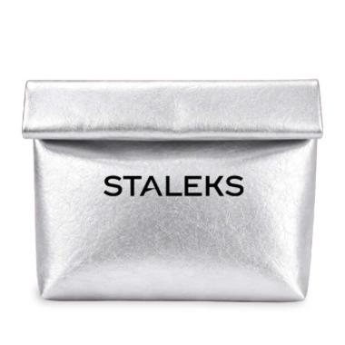 Staleks cosmetic bag staleks silver faux leather