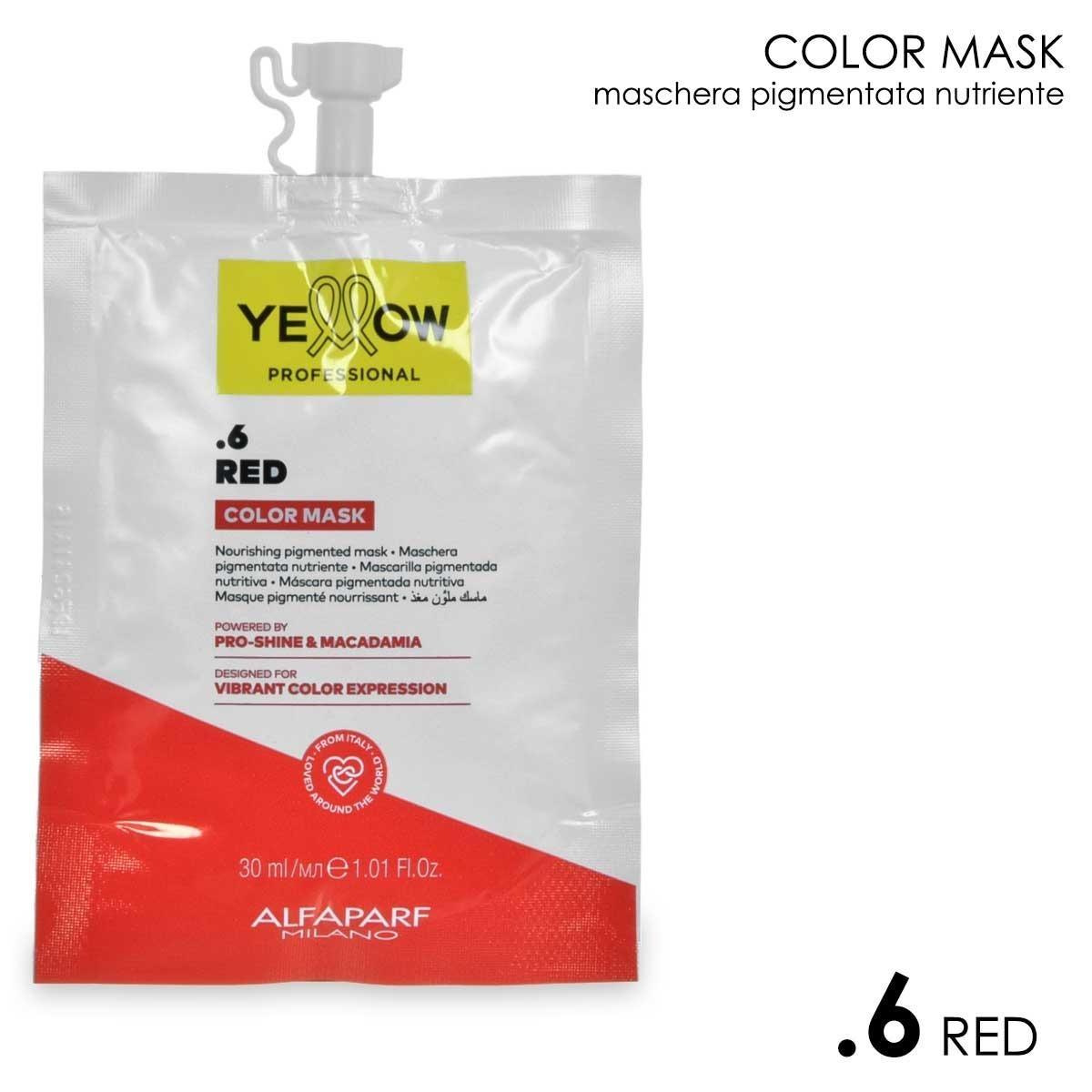 Alfaparf yellow color care pigment mask  .6 red 30 ml