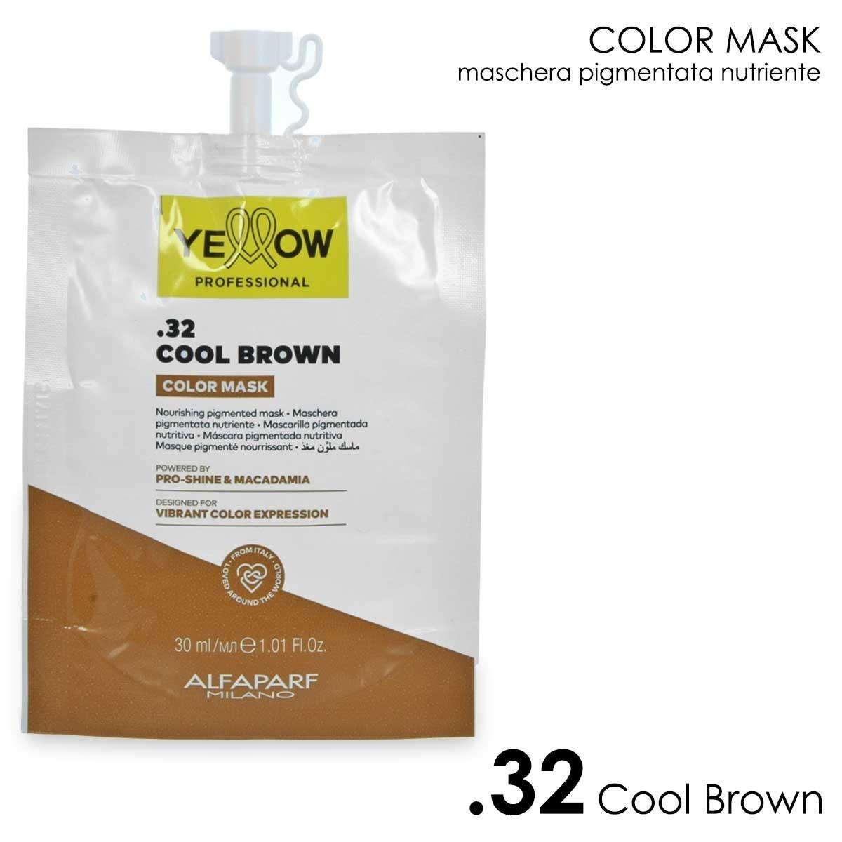 Alfaparf yellow color care pigment mask  .32 cool brown 30 ml