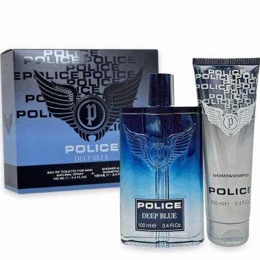 Police deep blue for man gift set edtv 100 ml + shower&shampoo 100 ml<br>