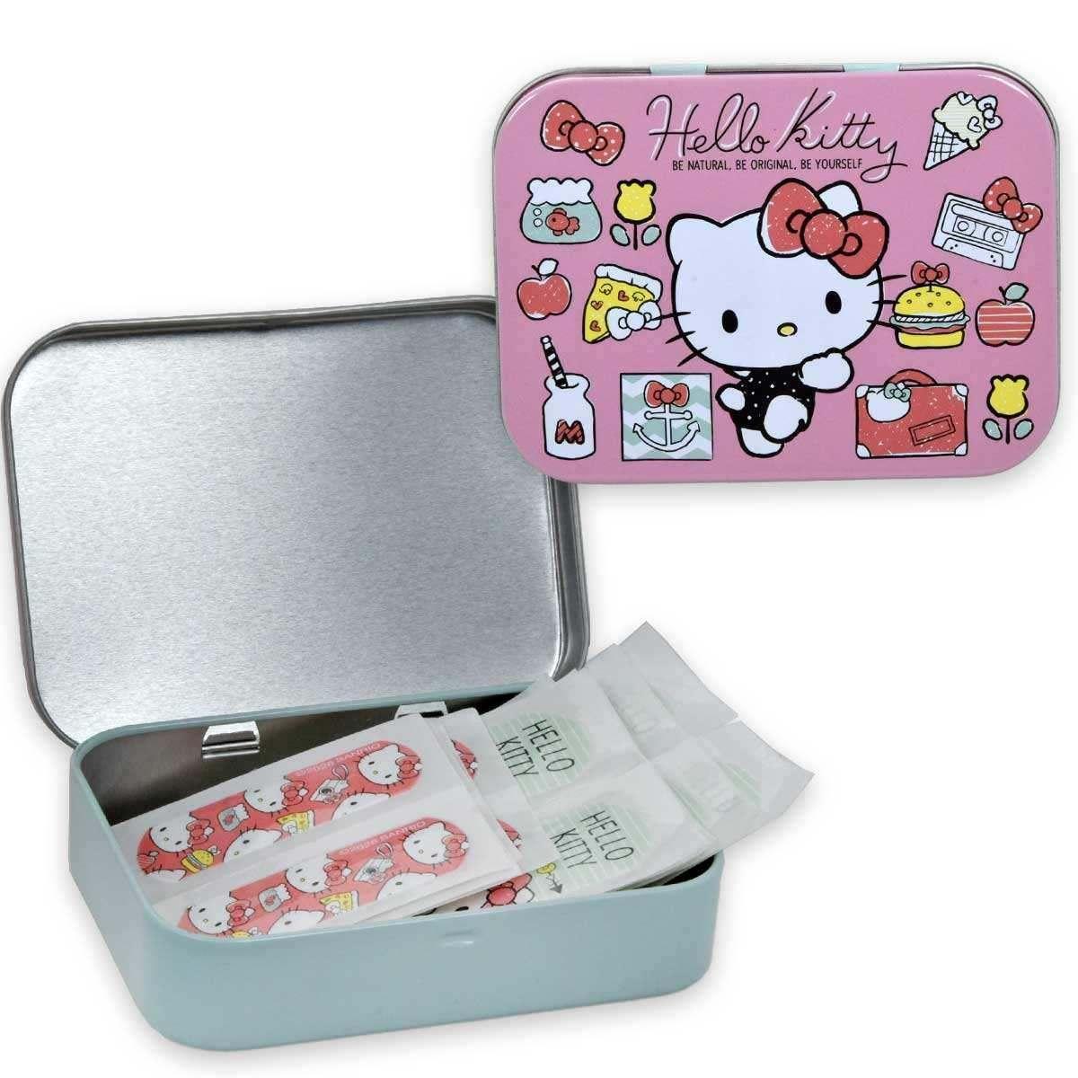 Hello kitty band aids metal box