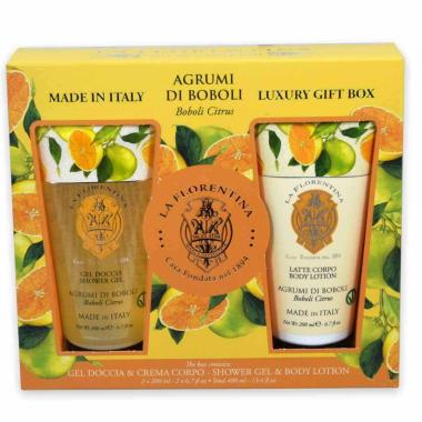 La florentina gift set agrumi gel doccia 200 ml + latte corpo  200 ml