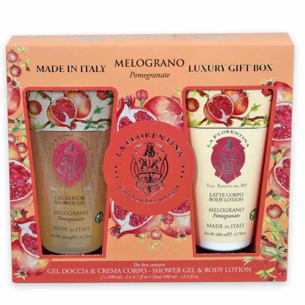 La florentina gift set  melograno gel doccia 200ml + latte corpo 200ml
