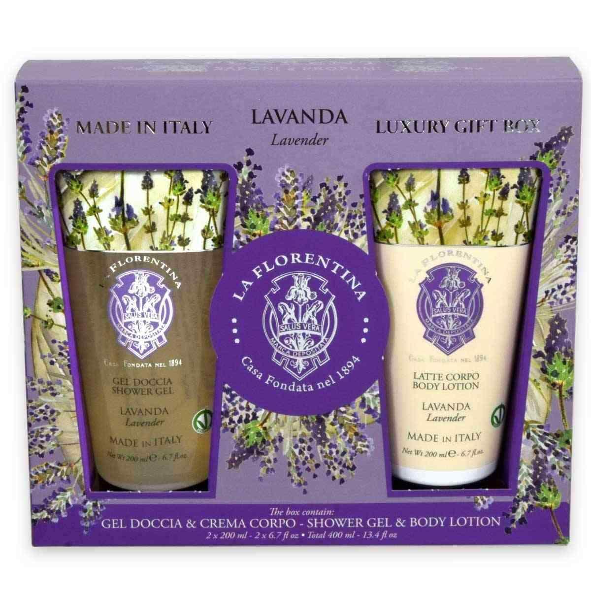La florentina gift set lavanda gel doccia 200 ml + latte corpo 200 ml