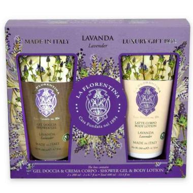 La florentina gift set lavanda gel doccia 200 ml + latte corpo 200 ml