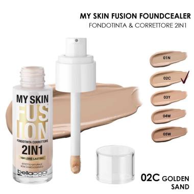 Bella oggi my skin fusion foundcealer fondotinta e correttore golden sand