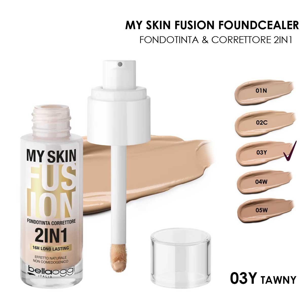 Bella oggi my skin fusion foundcealer fondotinta e correttore tawny