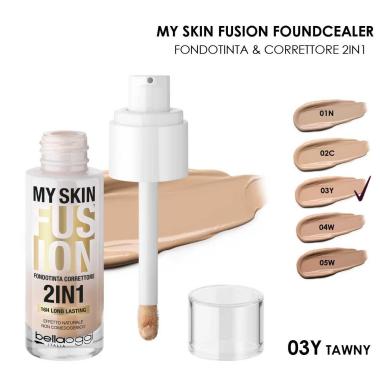 Bella oggi my skin fusion foundcealer fondotinta e correttore tawny