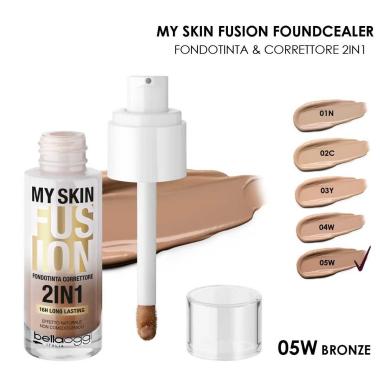 Bella oggi my skin fusion foundcealer fondotinta e correttore bronze
