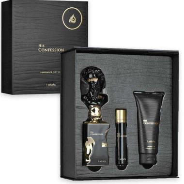 Lattafa his confession(m)set edp 100 ml + edp 12 ml + shower gel