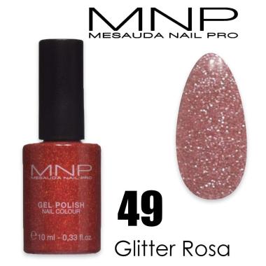 Mesauda 10 ml gel polish 049 glitter rosa