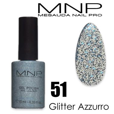 Mesauda 10 ml gel polish 051 glitter azzurro