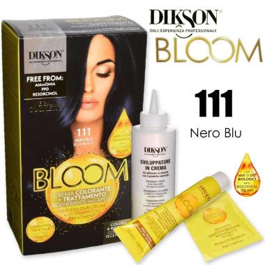 Dikson bloom crema colorante con cheratina 111 nero blu