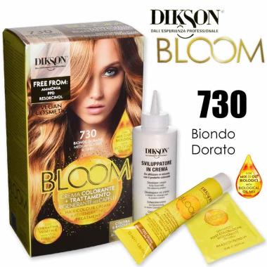 Dikson bloom crema colorante con cheratina 730 biondo dorato