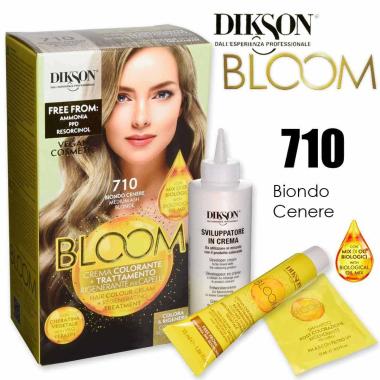 Dikson bloom crema colorante con cheratina 710 biondo cenere