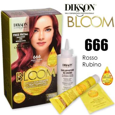 Dikson bloom crema colorante con cheratina 666 rosso rubino