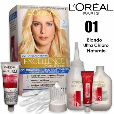 L'oreal colorazione triplo trattamento excellence blonde ch 01