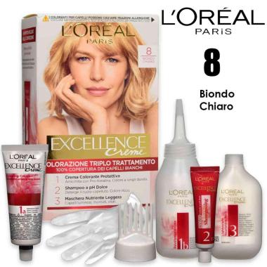 L'oreal colorazione triplo trattamento excellence n 8