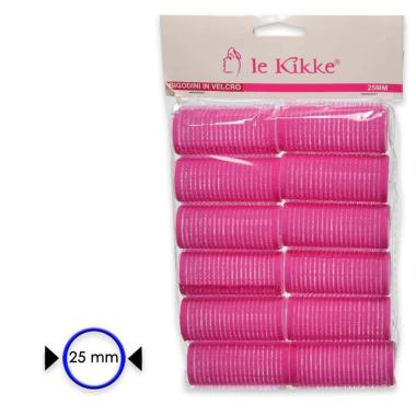 Le kikke bigodino velcro in busta 12 pezzi diam 2.5 cm