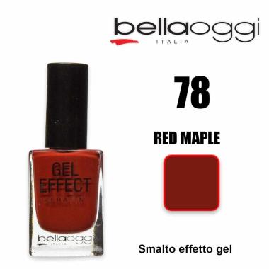 Gel effect keratin smalto effetto gel con cheratina red maple