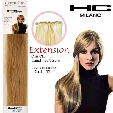 Hc milano extension 3 clip no remy largh.14-16cm lungh.50cm col.12 beige 9.013