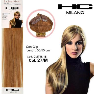 Hc milano extension 3 clip no remy largh.14-16cm lungh.50cm col.27m biondo chiaro dorato 8,3