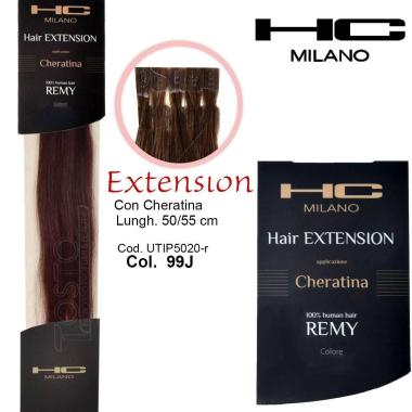 Hc milano extension cheratina remy 50/55 cm 20 pz col.99j iris