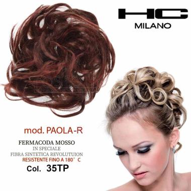 Hc milano fermacoda mosso mod.paola col.35tp castano chiaro rame 5.4