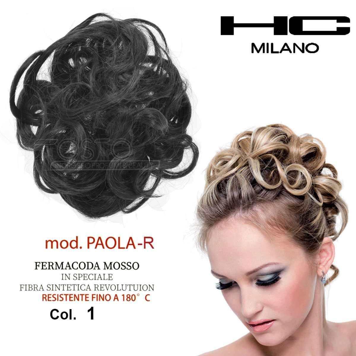 Hc milano fermacoda mosso mod.paola col.r1 nero