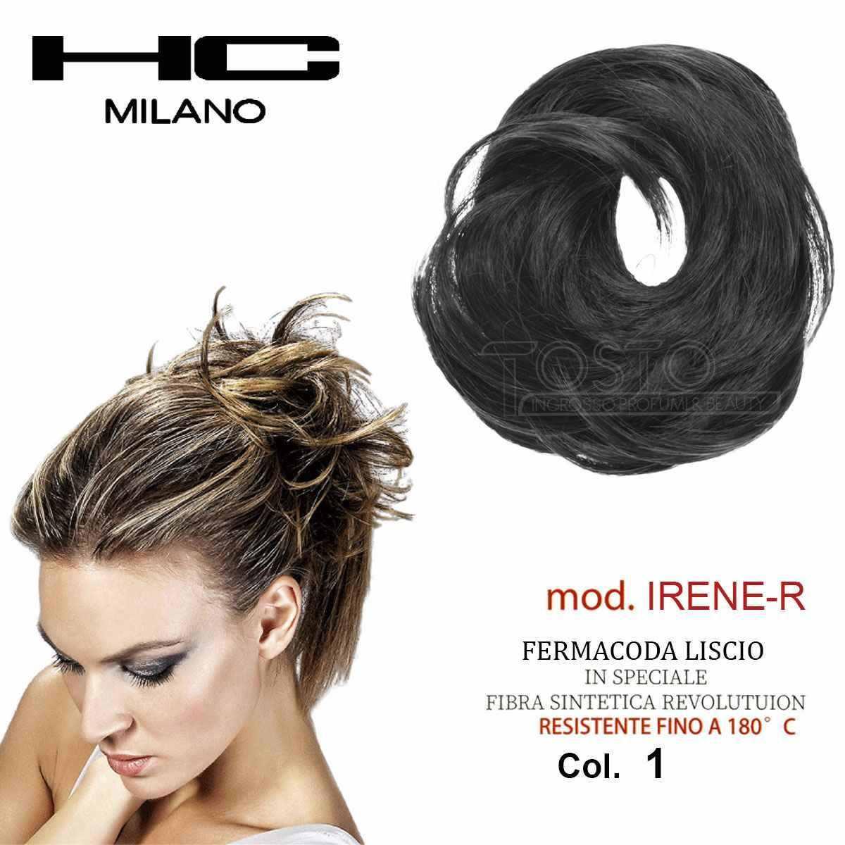 Hc milano fermacoda liscio mod.irene col.1 nero