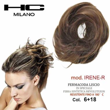 Hc milano fermacoda liscio mod.irene col.6+18 biondo chiaro luminoso 8,32