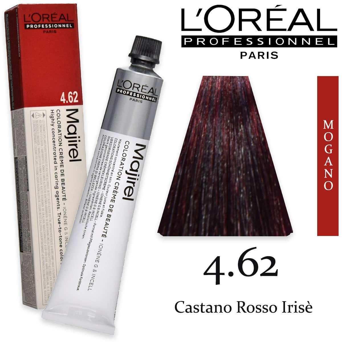 L'oreal majirouge 50 ml majirouge carmilane/rubilane c4,62 castano rosso irise'