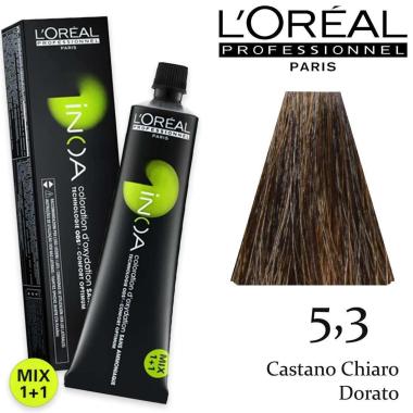 L'oreal inoa tubo 1x60 gr 5,3 castano chiaro dorato