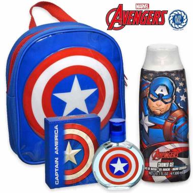 Capitan america zainetto + edt 50 ml + shower gel 300 ml