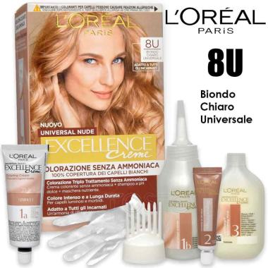 L'oreal colorazione triplo trattamento excellence nude biondo chiaro